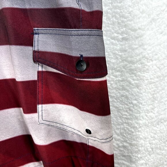 Hawk NWT Mens 36 American Flag Hybrid Skate To Swim Shorts Skater Swimwear Beach - Picture 6 of 7